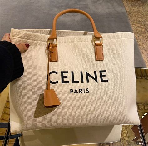 celine canvas tote bag